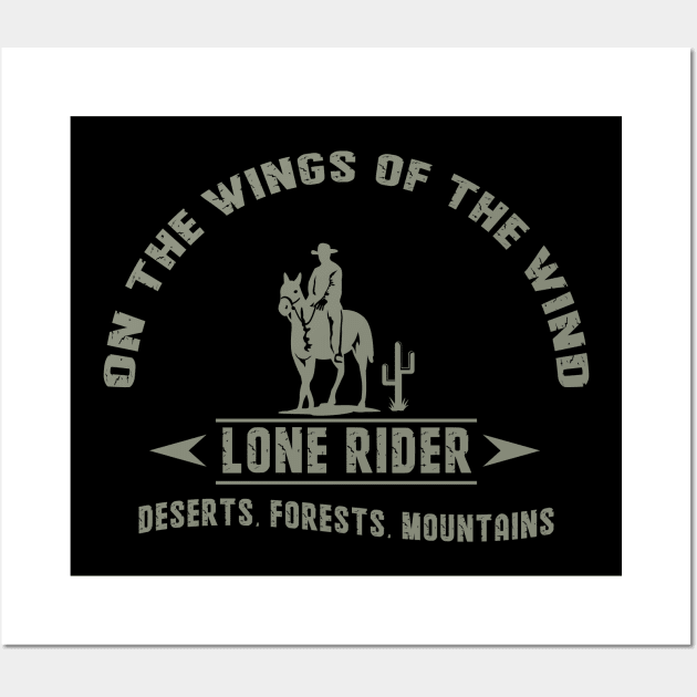 Lone Rider Wall Art by mypointink